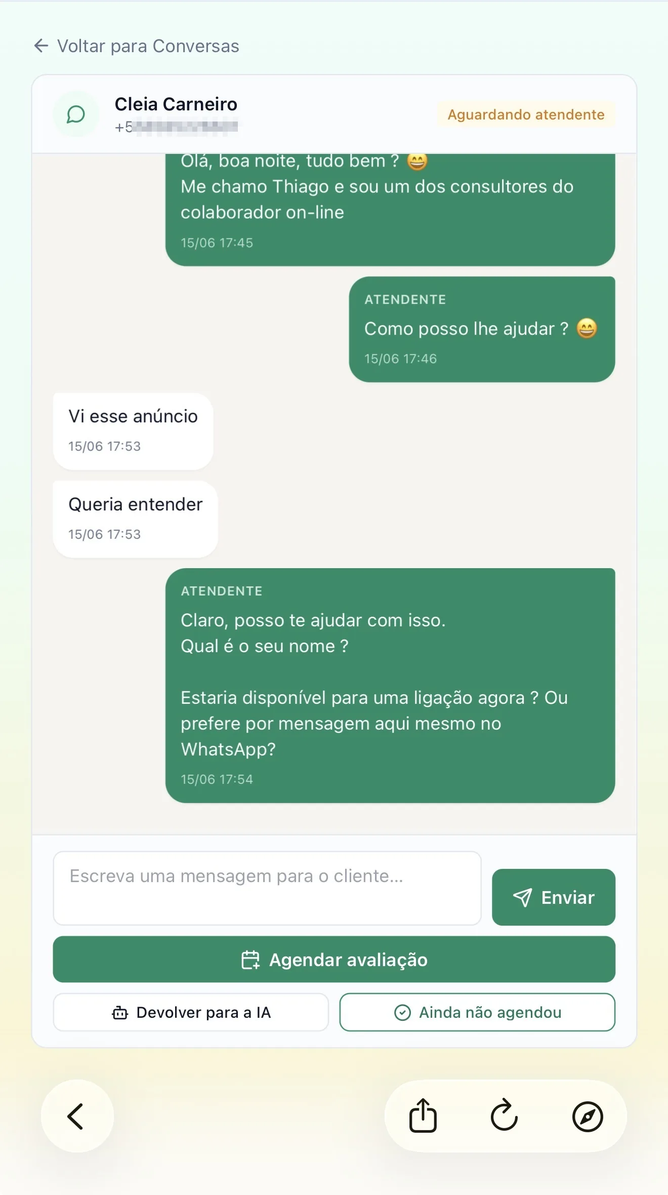 Conversas — caixa de entrada